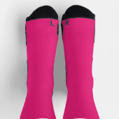 ein rosa Hintergrund mit schwarzem Rand Socken (Oben)