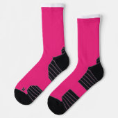 ein rosa Hintergrund mit schwarzem Rand Socken (Links)