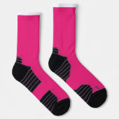 ein rosa Hintergrund mit schwarzem Rand Socken (Rechts)