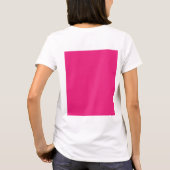 ein rosa Hintergrund mit schwarzem Rand T-Shirt (Rückseite)