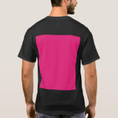 ein rosa Hintergrund mit schwarzem Rand T-Shirt (Rückseite)