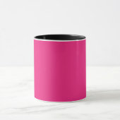 ein rosa Hintergrund mit schwarzem Rand Tasse (Zentrum)