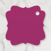 ein rosa Hintergrund mit weißem Hintergrund Geschenkanhänger (Rückseite)