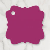 ein rosa Hintergrund mit weißem Hintergrund Geschenkanhänger (Vorderseite)