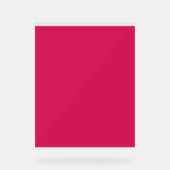 ein rosa Hintergrund mit weißem Rand Acrylschild (Vorderseite)