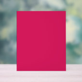 ein rosa Hintergrund mit weißem Rand Acrylschild (Neutral)