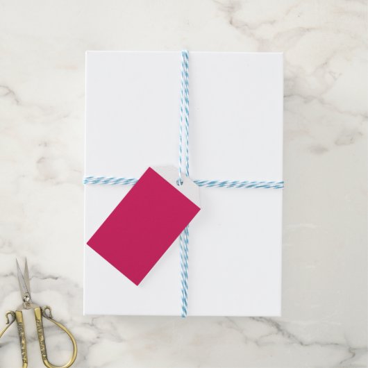 ein rosa Hintergrund mit weißem Rand Geschenkanhänger (Mit Garn)