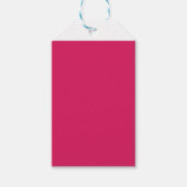 ein rosa Hintergrund mit weißem Rand Geschenkanhänger (Vorderseite)