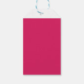 ein rosa Hintergrund mit weißem Rand Geschenkanhänger (Rückseite)