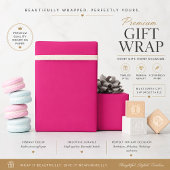 ein rosa Hintergrund mit weißem Rand Geschenkpapier