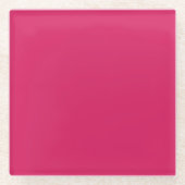 ein rosa Hintergrund mit weißem Rand Glasuntersetzer (Vorderseite)