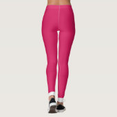 ein rosa Hintergrund mit weißem Rand Leggings (Rückseite)