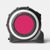 ein rosa Hintergrund mit weißem Rand Maßband (Vorderseite)