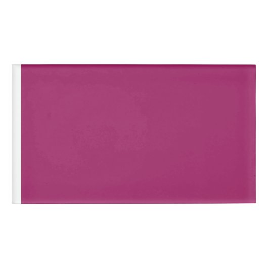 ein rosa Hintergrund mit weißem Rand Namenschild (Vorderseite)