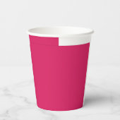 ein rosa Hintergrund mit weißem Rand Pappbecher (Rückseite)