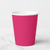 ein rosa Hintergrund mit weißem Rand Pappbecher (Vorderseite)