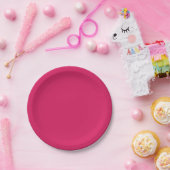 ein rosa Hintergrund mit weißem Rand Pappteller (Party)