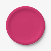 ein rosa Hintergrund mit weißem Rand Pappteller (Vorderseite)