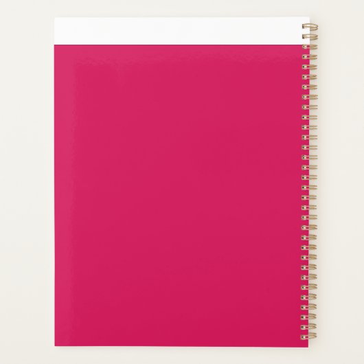 ein rosa Hintergrund mit weißem Rand Planer (Rückseite)