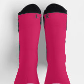 ein rosa Hintergrund mit weißem Rand Socken (Oben)