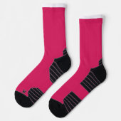 ein rosa Hintergrund mit weißem Rand Socken (Links)