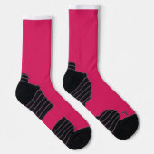 ein rosa Hintergrund mit weißem Rand Socken (Rechts)