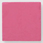 ein rosa Hintergrund mit weißem Rand Steinuntersetzer (Vorderseite)
