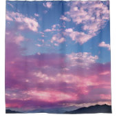 Ein rosa leuchtender Sonnenaufgang Duschvorhang (Vorderseite)