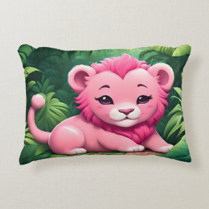 Ein rosa Löwengürtel im Dschungel Dekokissen