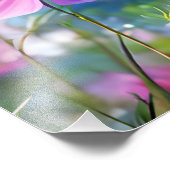 Ein rosa Meer: Kosmos-Blume im Blut Fotodruck (Ecke)