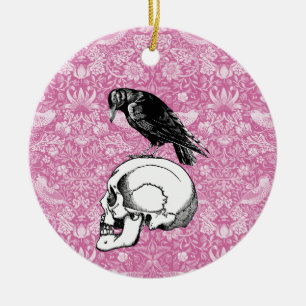 Ein rosa oder schwarz rosa oder rosa und schäumige keramik ornament