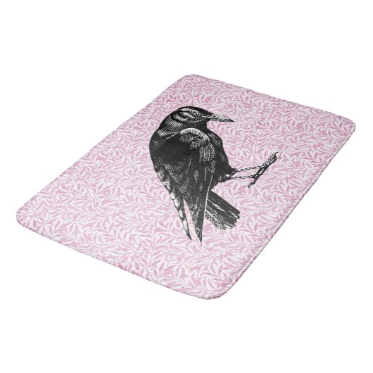 Ein rosa oder schwarz rosa rotes oder rotes Hallow Badematte (Schrägansicht)