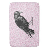 Ein rosa oder schwarz rosa rotes oder rotes Hallow Badematte (Vorderseite Vertikal)