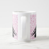 Ein rosa oder schwarz rosa rotes oder rotes Hallow Jumbo-Tasse (Rückseite)