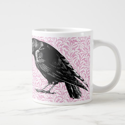 Ein rosa oder schwarz rosa rotes oder rotes Hallow Jumbo-Tasse (Rechts)