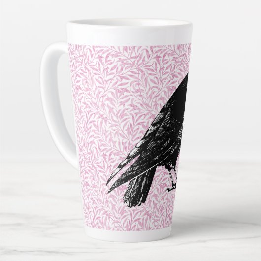Ein rosa oder schwarz rosa rotes oder rotes Hallow Milchtasse (Linke Ecke)