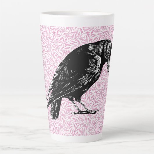 Ein rosa oder schwarz rosa rotes oder rotes Hallow Milchtasse (Vorderseite)
