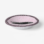 Ein rosa oder schwarz rosa rotes oder rotes Hallow Pappteller (Gewinkelt)