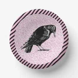 Ein rosa oder schwarz rosa rotes oder rotes Hallow Pappteller