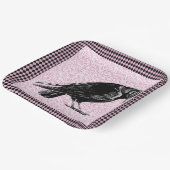 Ein rosa oder schwarz rosa rotes oder rotes Hallow Pappteller (Gewinkelt)