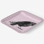 Ein rosa oder schwarz rosa rotes oder rotes Hallow Pappteller (Gewinkelt)