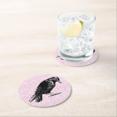 Ein rosa oder schwarz rosa rotes oder rotes Hallow Runder Pappuntersetzer (Vor Ort)