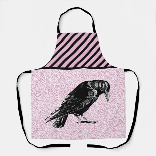 Ein rosa oder schwarz rosa rotes oder rotes Hallow Schürze (Vorderseite)