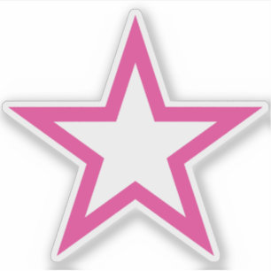 Ein rosa Stern des Feminismus - v6 Aufkleber