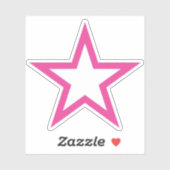 Ein rosa Stern des Feminismus - v6 Aufkleber (Blatt)