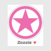 Ein rosa Stern des Feminismus - v7 Aufkleber (Blatt)