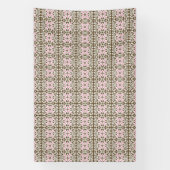 ein rosa und braunes Muster auf weißem Hintergrund Banner (Vertikal)