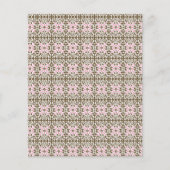 ein rosa und braunes Muster auf weißem Hintergrund Flyer (Vorne)