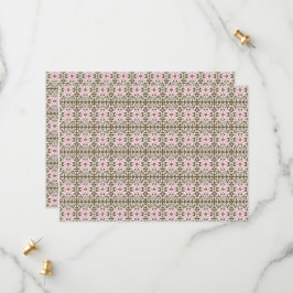 ein rosa und braunes Muster auf weißem Hintergrund Save The Date