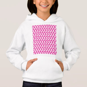 ein rosa und weißer Hintergrund mit einem Muster Hoodie
